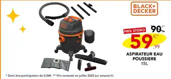 Stokomani Black decker aspirateur eau poussiere offre