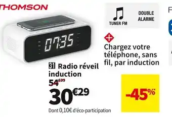 Conforama Thomson radio réveil induction cr211 offre