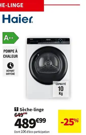 Conforama Haier seche-linge hd100-a2939 fr offre