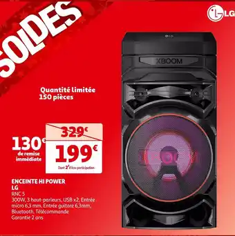 Auchan Lg enceinte hi power offre
