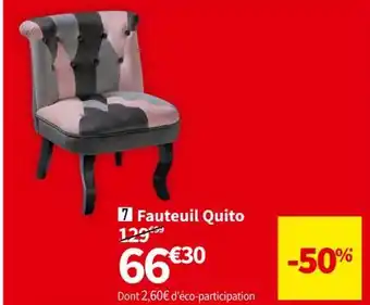 Conforama Fauteuil quito offre