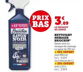 Super U Briochin nettoyant menager offre