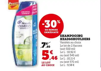 Super U Head&shoulders shampooing offre