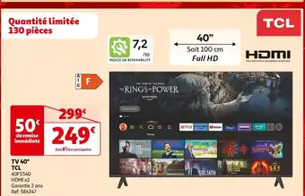 Auchan Tcl tv 40 offre