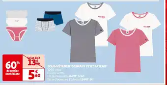 Auchan Petit bateau sous-vêtements enfant offre