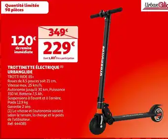 Auchan Urbanglide trottinette électrique offre