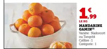 Super U Mandarine gamin offre
