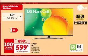 Auchan Lg tv 65 offre
