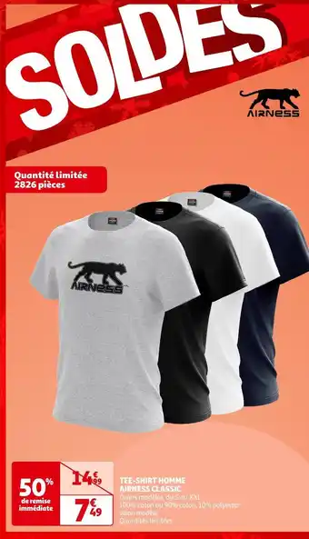 Auchan Airness tee-shirt homme classic offre