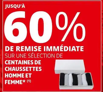 Auchan Jusqu’à 60% de remise immédiate sur une sélection de centaines de chaussettes offre