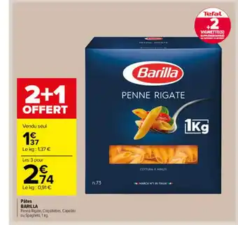 Carrefour Market Pâtes Barilla offre