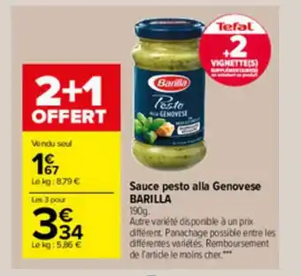 Carrefour Market Sauce Pesto Alla Genovèse Barilla offre