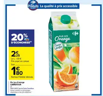 Carrefour Market Pur Jus D'orange Carrefour offre