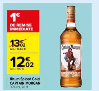 Carrefour Market Rhum Spiced Gold Captain Morgan offre