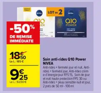 Carrefour Market Soin Anti-rides Q10 Power Nivea offre