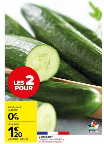 Carrefour Market Concombre offre