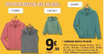 E.Leclerc I CARDIGAN MAILLE PELUCHE offre