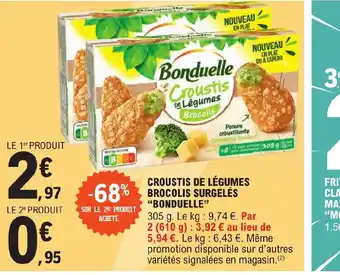 E.Leclerc CROUSTIS DE LÉGUMES BROCOLIS SURGELÉS offre