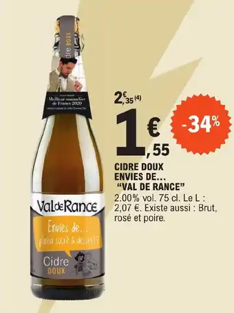 E.Leclerc CIDRE DOUX ENVIES DE VAL DE RANCE offre