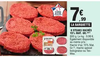 E.Leclerc 8 STEAKS HACHES offre