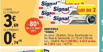 E.Leclerc DENTIFRICE SIGNAL offre