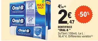 E.Leclerc DENTIFRICE ORAL-B offre