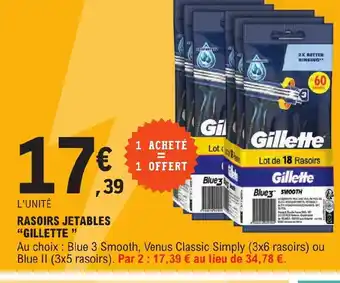 E.Leclerc RASOIRS JETABLES GILLETTE offre