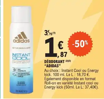 E.Leclerc DÉODORANT ADIDAS offre