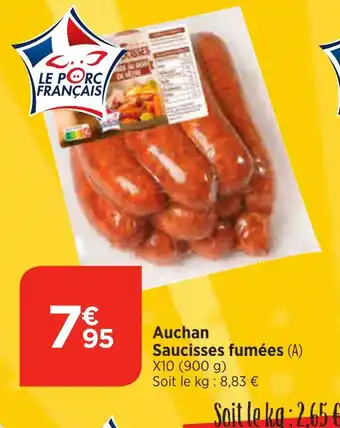 Auchan Saucisses fumées