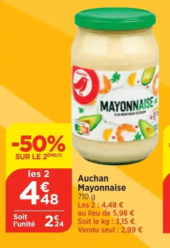 Bi1 Auchan Mayonnaise offre