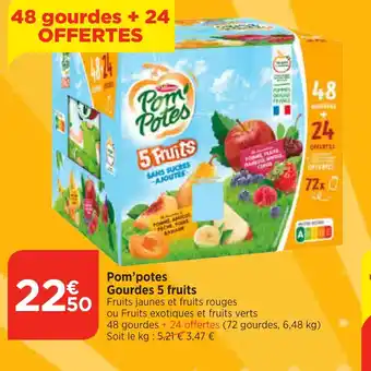 Bi1 Pom'potes Gourdes 5 fruits offre