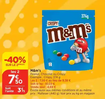 Bi1 M&m's offre