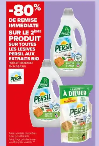 Carrefour Market Lessives Persil Aux Extraits Bio offre