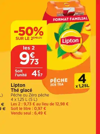 Bi1 Lipton Thé glacé offre