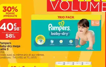 Bi1 Pampers Baby-dry mega offre