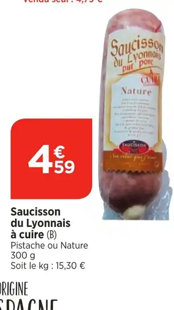 Bi1 Saucisson du Lyonnais à cuire offre