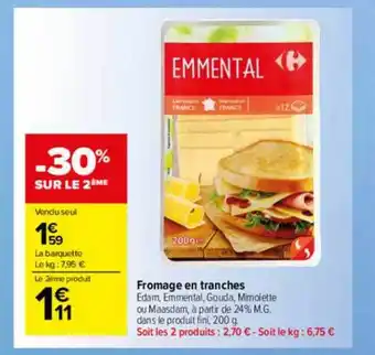 Carrefour Market Fromage En Tranches offre
