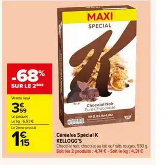 Carrefour Market Céréales Spécial K Kellogg's offre