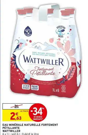 Intermarché EAU MINÉRALE NATURELLE FORTEMENT offre