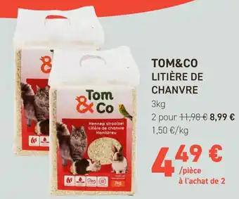 Tom&Co TOM&CO LITIÈRE DE CHANVRE offre