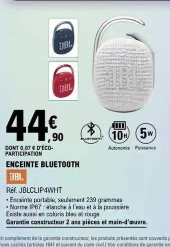 E.Leclerc ENCEINTE BLUETOOTH offre
