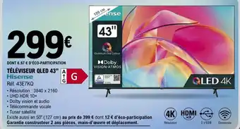 E.Leclerc TÉLÉVISEUR QLED 43" offre