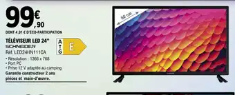 E.Leclerc TÉLÉVISEUR LED 24" A offre