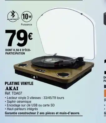 E.Leclerc PLATINE VINYLE offre