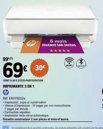 E.Leclerc IMPRIMANTE 3 EN 1 offre