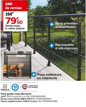 Castorama Pack garde-corps barranco offre