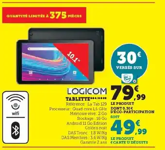 Hyper U TABLETTE offre