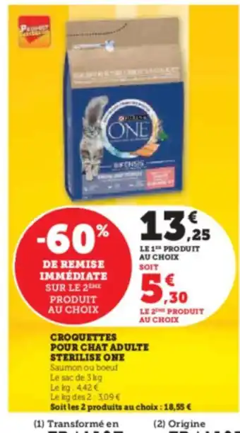 Hyper U CROQUETTES POUR CHAT ADULTE offre