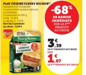 Hyper U PLAT CUISINE FLEURY MICHON offre