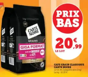 Hyper U CAFE GRAIN CLASSIQUE CARTE NOIRE offre